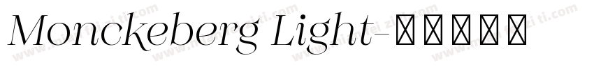 Monckeberg Light字体转换
